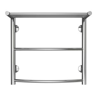 Полотенцесушитель водяной AZARIO VERONA AZ04155P 500/500 с полкой, 2 секции, нижнее/диагональное подключение, 1/2, хром